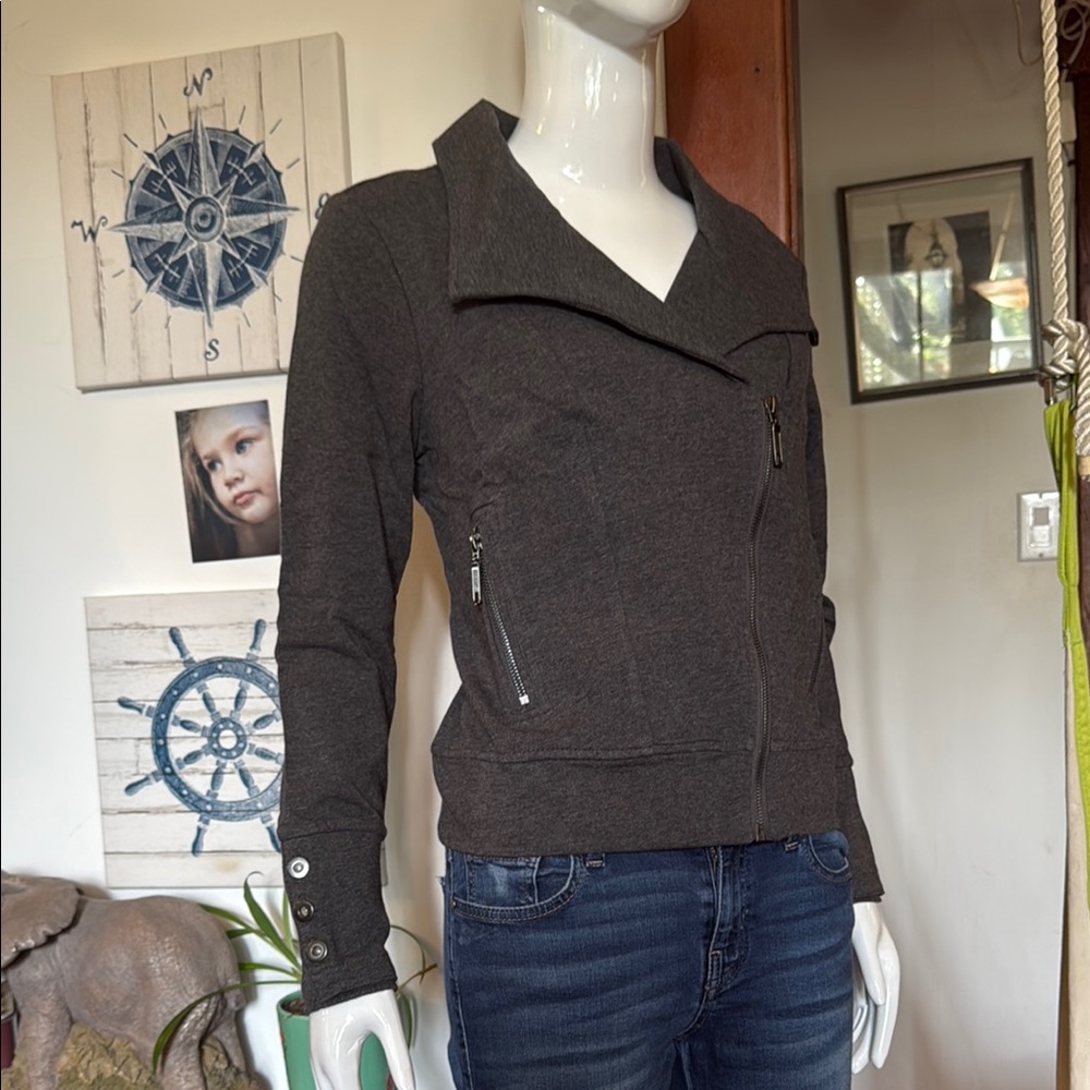 NWT Style&Co size small Dark Gray Zip-Up Jacket